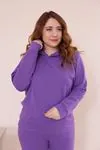RENKTE MOR GENİŞ KESİM EŞOFMAN TAKIMI