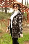RENKTE KAPAK CEPLİ KAPŞONLU LEOPAR CEKET