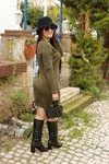 RENKTE TRİKO HAKİ YEŞİL TUNİK&ELBİSE