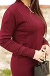 RENKTE TRİKO BORDO TUNİK&ELBİSE