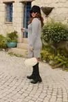 RENKTE TRİKO GRİ TUNİK&ELBİSE