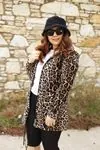 RENKTE KAPAK CEPLİ KAPŞONLU LEOPAR TUNİK CEKET