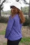 RENKTE YUSUFCUKLU LACİVERT TRİKO BLUZ