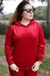 RENKTE BORDO KADİFE TAKIM