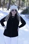 RENKTE PELUŞ SİYAH YELEK