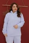 RENKTE GENİŞ KESİM AÇIK MAVİ PELUŞ TAKIM