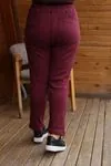 RENKTE KAŞKORSE ESNEK BORDO PANTOLON