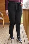 RENKTE SİMLİ SİYAH PANTOLON