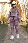 RENKTE DESENLİ  ORJİNAL MARKA PEMBE TAKIM