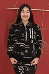 RENKTE DESENLİ FERMUARLI KAPŞONLU SWEAT