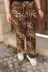 RENKTE ŞAL PAÇA DESENLİ PANTOLON
