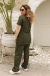 RENKTE GENİŞ KESİM HAKİ YEŞİL KAŞKORSE TAKIM