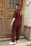 RENKTE GENİŞ KESİM KAŞKORSE BORDO TAKIM
