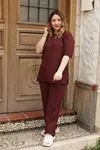 RENKTE GENİŞ KESİM KAŞKORSE BORDO TAKIM