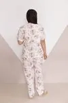RENKTE DESENLİ KISA KOL PİJAMA TAKIMI