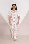 RENKTE DESENLİ KISA KOL PİJAMA TAKIMI