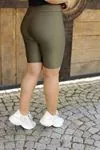 RENKTE BÜYÜK BEDEN DİSCO HAKİ BİKER TAYT