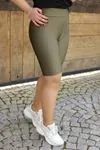 RENKTE BÜYÜK BEDEN DİSCO HAKİ BİKER TAYT