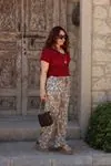 RENKTE KAŞKORSE KOYU BORDO ESNEK T-SHİRT