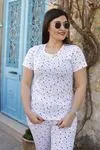 RENKTE DESENLİ BÜYÜK BEDEN PİJAMA TAKIMI