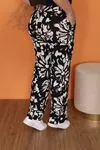 RENKTE DESENLİ ESNEK STANDART KAŞKORSE PANTOLON
