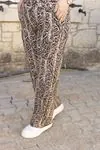RENKTE DESENLİ ESNEK STANDART KAŞKORSE PANTOLON