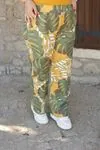 RENKTE DESENLİ ESNEK STANDART KAŞKORSE PANTOLON