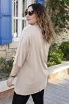 RENKTE ÖNÜ BASKILI BOYFRİEND KESİM VİZON TSHİRT