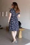 RENKTE KISA KOLLU ESNEK VİSKON ELBİSE