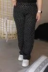 RENKTE ÜST SİYAH ALT DESENLİ ESNEK TAKIM