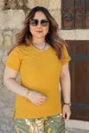 RENKTE ALT DESENLİ HARDAL KAŞKORSE TAKIM