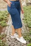 RENKTE VİSKON İNDİGO KAPRİ