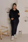 RENKTE LASTİKLİ LACİVERT KADİFE TAKIM