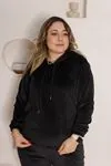 RENKTE LASTİKLİ SİYAH KADİFE TAKIM