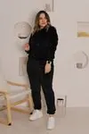 RENKTE LASTİKLİ SİYAH KADİFE TAKIM