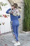 RENKTE DESENLİ İNDİGO EŞOFMAN TAKIM