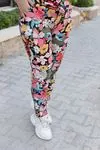 RENKTE DESENLİ ESNEK STANDART KAŞKORSE PANTOLON