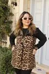RENKTE BEL İPLİ LEOPAR DETAY TUNİK CEKET