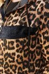 RENKTE ÖNÜ GARNİLİ LEOPAR DESENLİ TUNİK CEKET