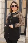 RENKTE BEL İPLİ LEOPAR DETAY TUNİK CEKET