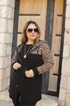 RENKTE BEL İPLİ LEOPAR DETAY TUNİK CEKET