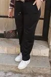 RENKTE GENİŞ KALIP SİYAH EŞOFMAN ALTI
