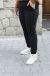 RENKTE ÇIMALI JOGGER SİYAH EŞOFMAN ALTI