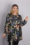 RENKTE BAĞCIK DETAYLI DESENLİ TUNİK