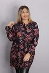 RENKTE BAĞCIK DETAYLI DESENLİ TUNİK