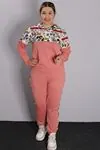 RENKTE DESENLİ PUDRA EŞOFMAN TAKIM