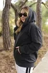 RENKTE ŞARDONLU FERMUARLI ANTRASİT SWEAT&CEKET