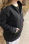 RENKTE ŞARDONLU FERMUARLI ANTRASİT SWEAT&CEKET