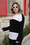 RENKTE ASİMETRİK DESENLİ TRİKO/KAZAK