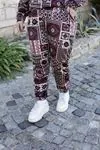 RENKTE KADİFE DESENLİ ALT ÜST TAKIM